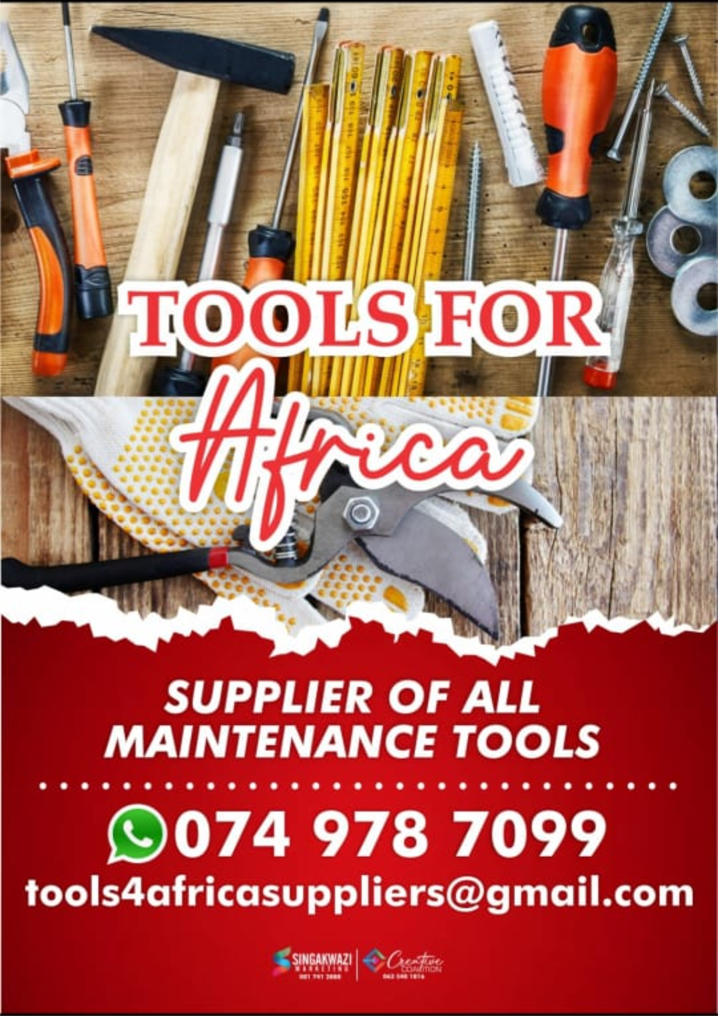 Tools 4 Africa ad sent general